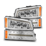 AlphaRex 03-06 Chevy Silverado 1500/2500HD/3500HD/Avalanche Chrome NOVA LED Proj Headlights 880255