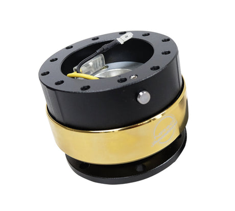NRG Quick Release Gen 2.0 - Black Body / Chrome Gold Ring SRK-200BK-CG