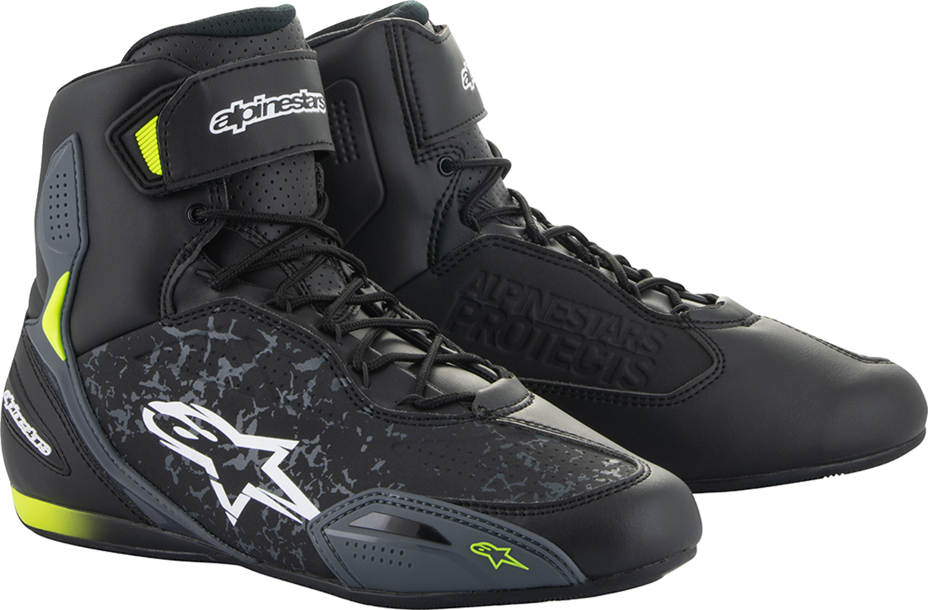 ALPINESTARS Faster-3 Shoes - Black/Yellow - US 13.5 2510219-155-13.5