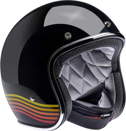 BILTWELL Bonanza Helmet - Gloss Black Spectrum - Large 1001-536-204