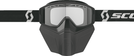 SCOTT Primal Safari Facemask Snow Goggle - Black/White - Clear 278608-1007043