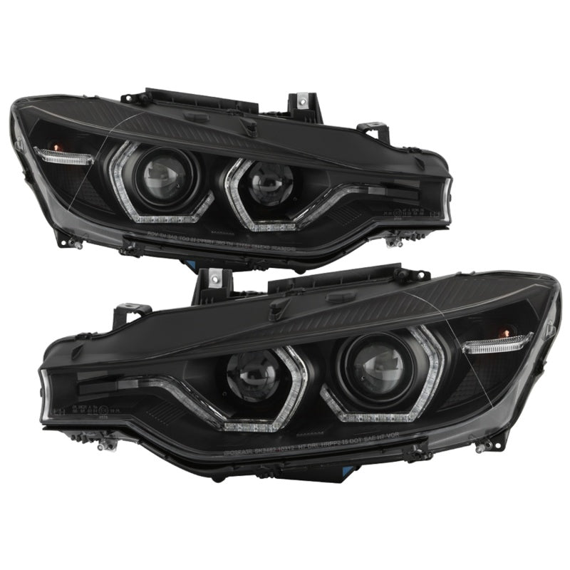 Spyder 12-14 BMW F30 3 Series 4DR Projector Headlights - Black PRO-YD-BMWF3012-AFSHID-BK 5086754