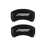 MGP 4 Caliper Covers Engraved Front & Rear No bolts/Sport Red finish silver ch 10229SSP1RD