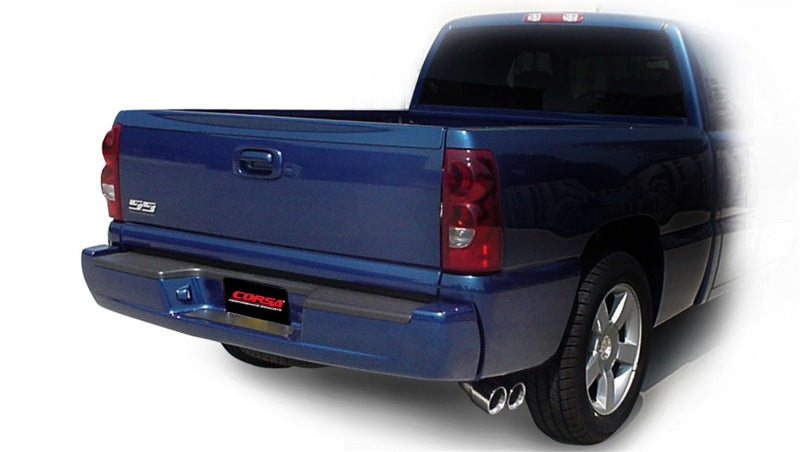 Corsa 03-06 Chevrolet Silverado Short Bed SS 6.0L V8 Polished Sport Cat-Back Exhaust 14279