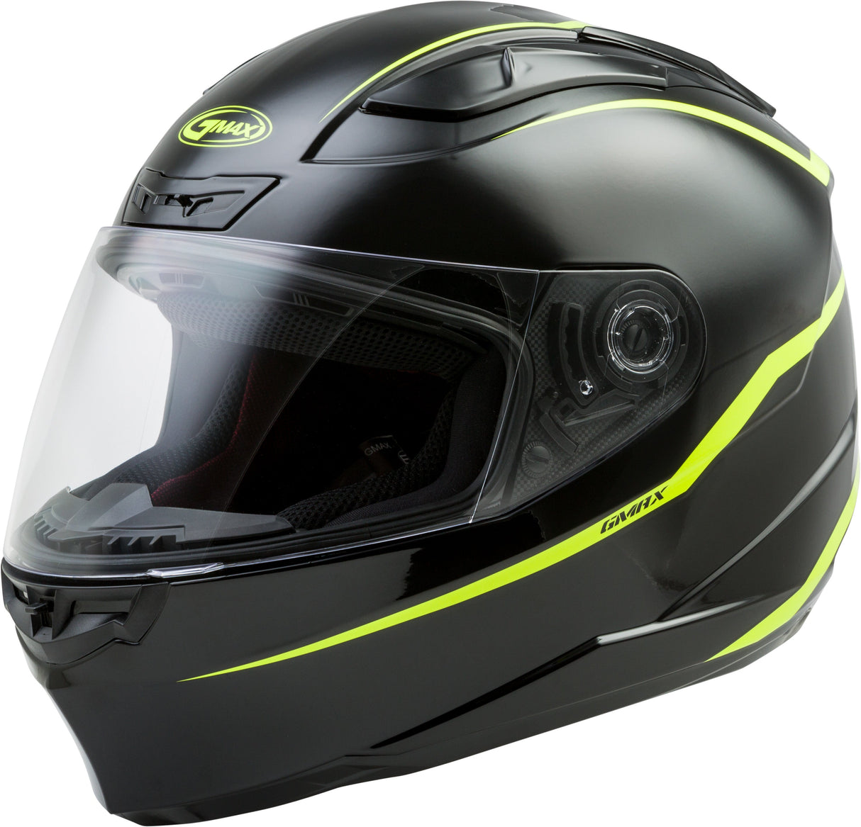 GMAX Ff-88 Full-Face Precept Helmet Black/Hi-Vis Yellow 2x G1884608