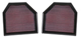 K&N Replacement Air Filter for 11-14 BMW M5/M6 4.4L V8 / 2015 M4/M3 3.0L I6  (2 per box) 33-2488