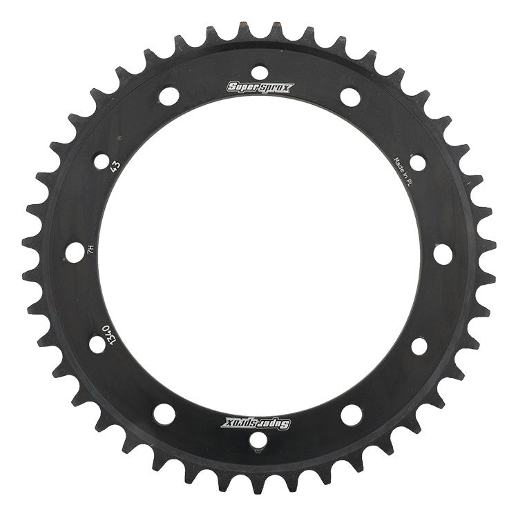 SUPERSPROX Rear Sprocket Steel 43t-530 Blk Hon RFE-1340-43-BLK