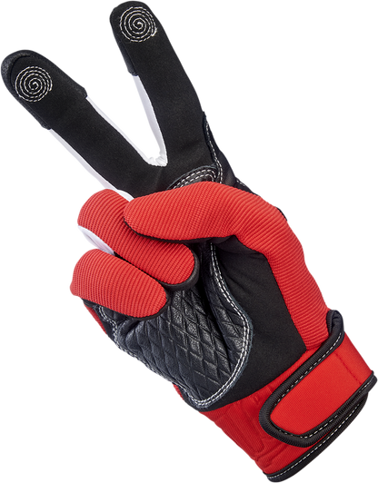 BILTWELL Baja Gloves - Red - Small 1508-0801-302