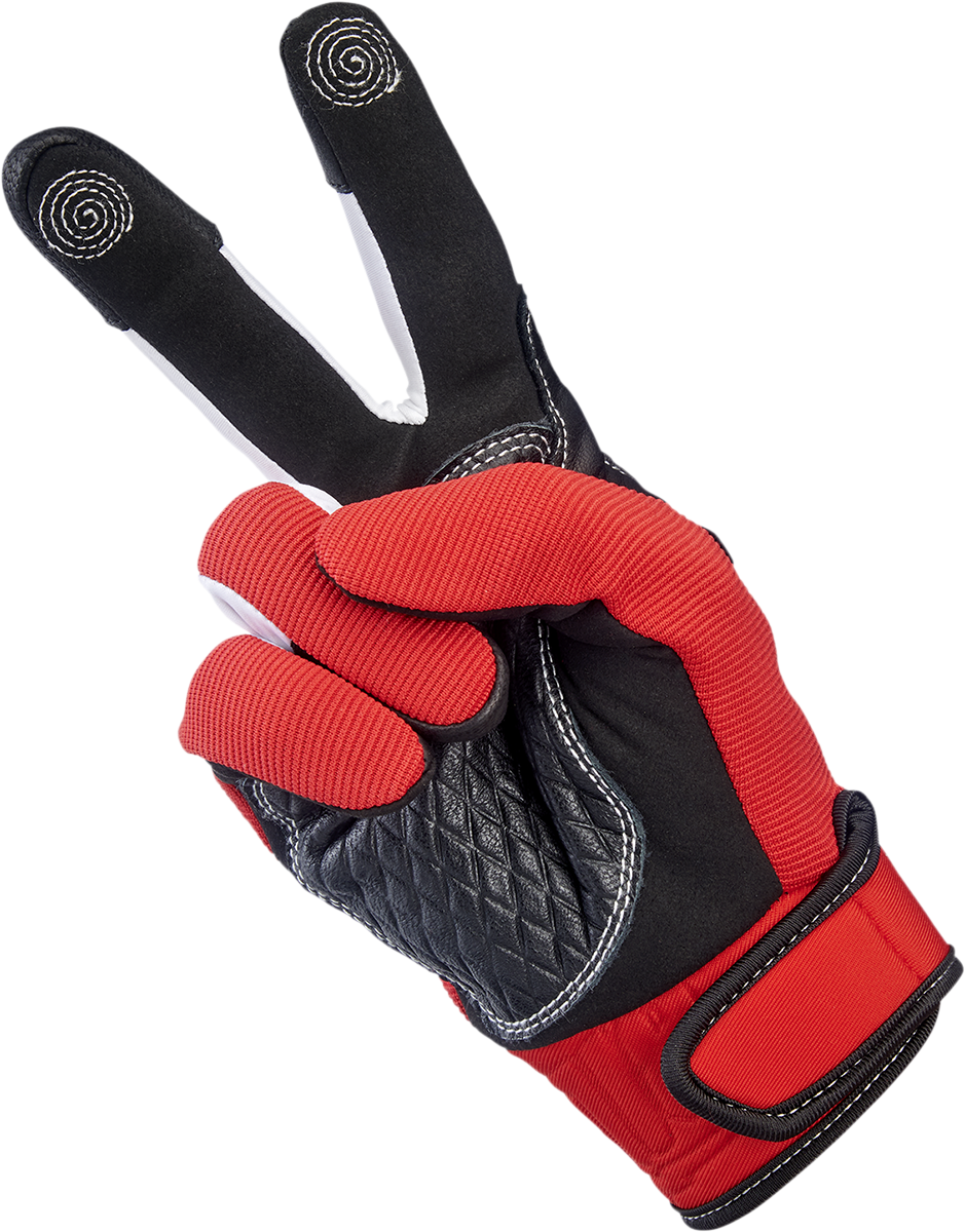 BILTWELL Baja Gloves - Red - Large 1508-0801-304