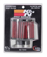 K&N 1.5in Flange ID x 3in OD x 2.5in H Rubber Base Crankcase Vent Filter 62-1450