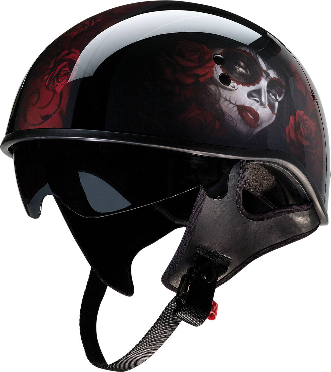 Z1R Vagrant Helmet - Red Catrina - Black/Red - Large 0103-1316