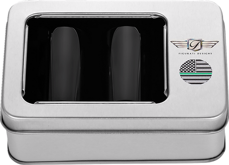 FIGURATI DESIGNS Docking Hardware Covers - American Flag - Green Line - Long - Black FD72-DC-2545-BK