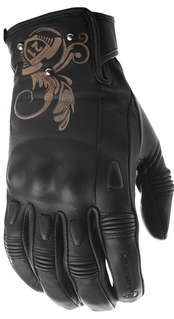 HIGHWAY 21 Women's Black Ivy Gloves Black Md #5884 489-0080~3