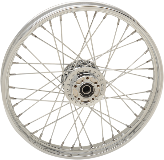 DRAG SPECIALTIES Front Wheel - Single Disc/No ABS - Chrome - 21"x2.15" - '08-'17 FXD N/F FXDWG MODELS 64389A