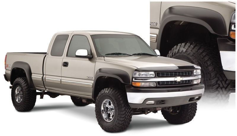 Bushwacker 07-07 Chevy Silverado 1500 Classic Fleetside Extend-A-Fender Style Flares 4pc - Black 40945-02