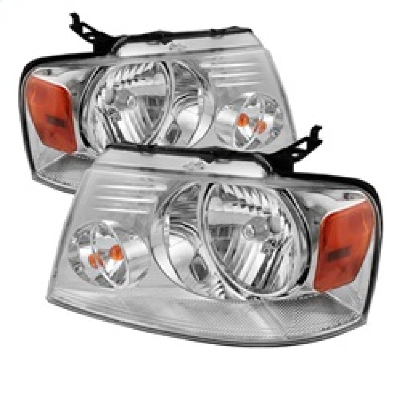 Xtune Ford F150 04-08 Amber Crystal Headlights Chrome HD-JH-FF15004-AM-C 5069825