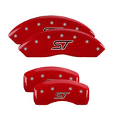 MGP 4 Caliper Covers Engraved Front & Rear ST Red finish silver ch 10231SSTORD