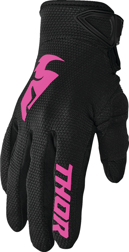 THOR Women's Sector Gloves - Black/Pink - XL 3331-0245