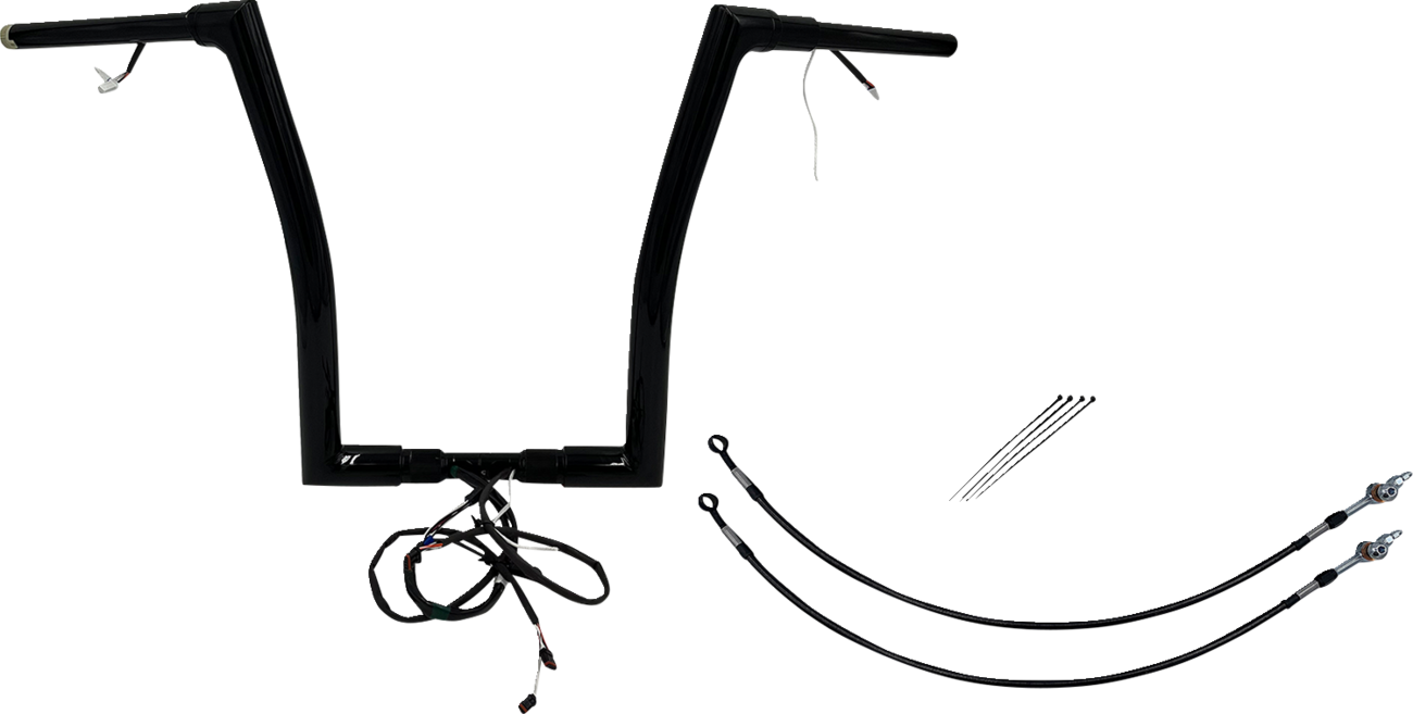 FAT BAGGERS INC. Handlebar Kit - Flat Top - 16" - Black 602316-B