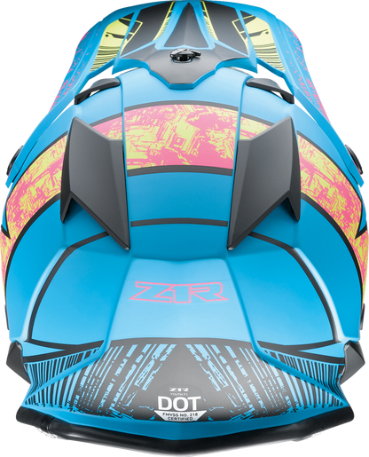 Z1R Youth F.I. Helmet - Fractal - MIPS - Matte Blue/Hi-Viz - Small 0111-1514