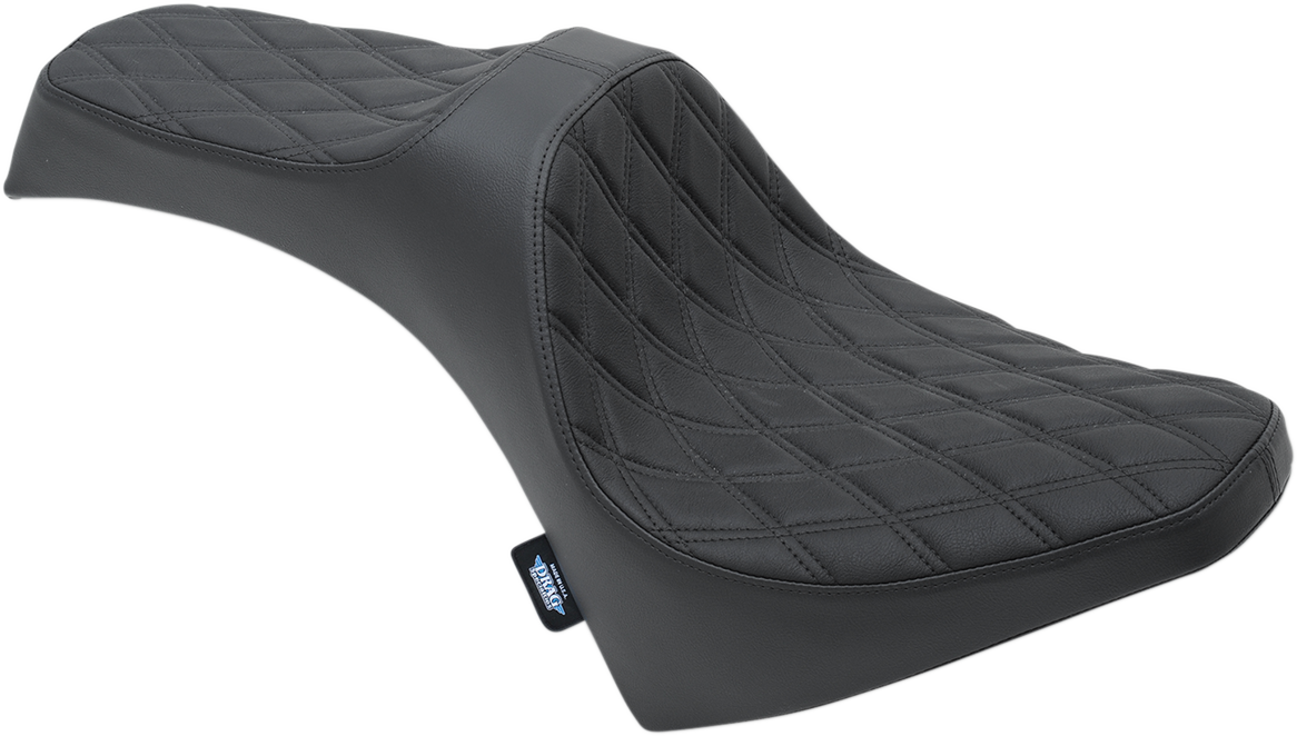 DRAG SPECIALTIES Predator III Seat - Double Diamond - Black Stitching -'15-'22 Scout 0810-2119