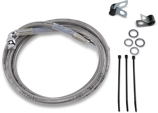 DRAG SPECIALTIES Brake Line - Front - +6" - Stainless Steel 640115-6