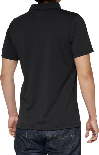 100% Corpo Polo Shirt - Black/White - XL 35019-011-13