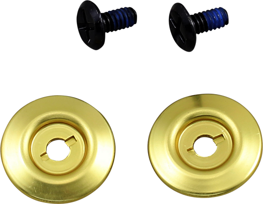 BILTWELL Gen 2 Hardware Kit - Black Screw - Gold Baseplate 0034-150-66