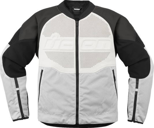 ICON Overlord3™ CE Leather Jacket - White - Medium 2810-4119