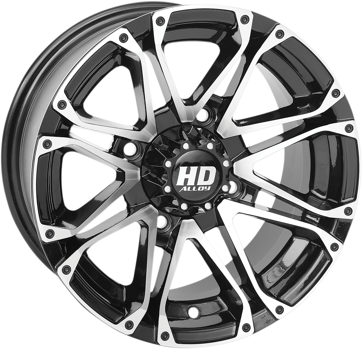STI TIRE & WHEEL HD3 Wheel - Front/Rear - Machined Black - 12x7 - 4/156 - 4+3 (+5 mm) 12HD303