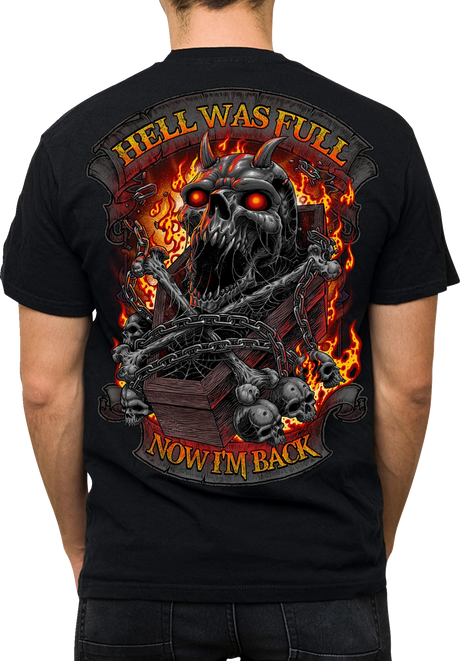 LETHAL THREAT Hell Was Full T-Shirt - Black - 2XL LT20901XXL