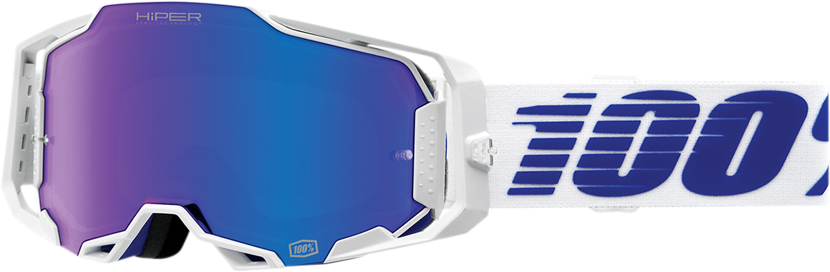 100% Armega Goggles - Izi - HiPER Blue Mirror 50003-00004