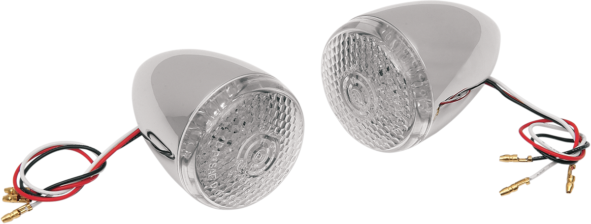 DRAG SPECIALTIES Kit de señales de giro - Transparente/Rojo - Trasero 20-6578CRLED