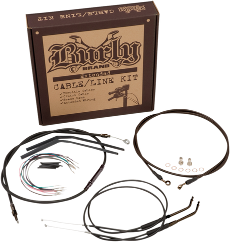 BURLY BRAND Control Kit - 16" Ape Hanger Handlebars - ABS B30-1123