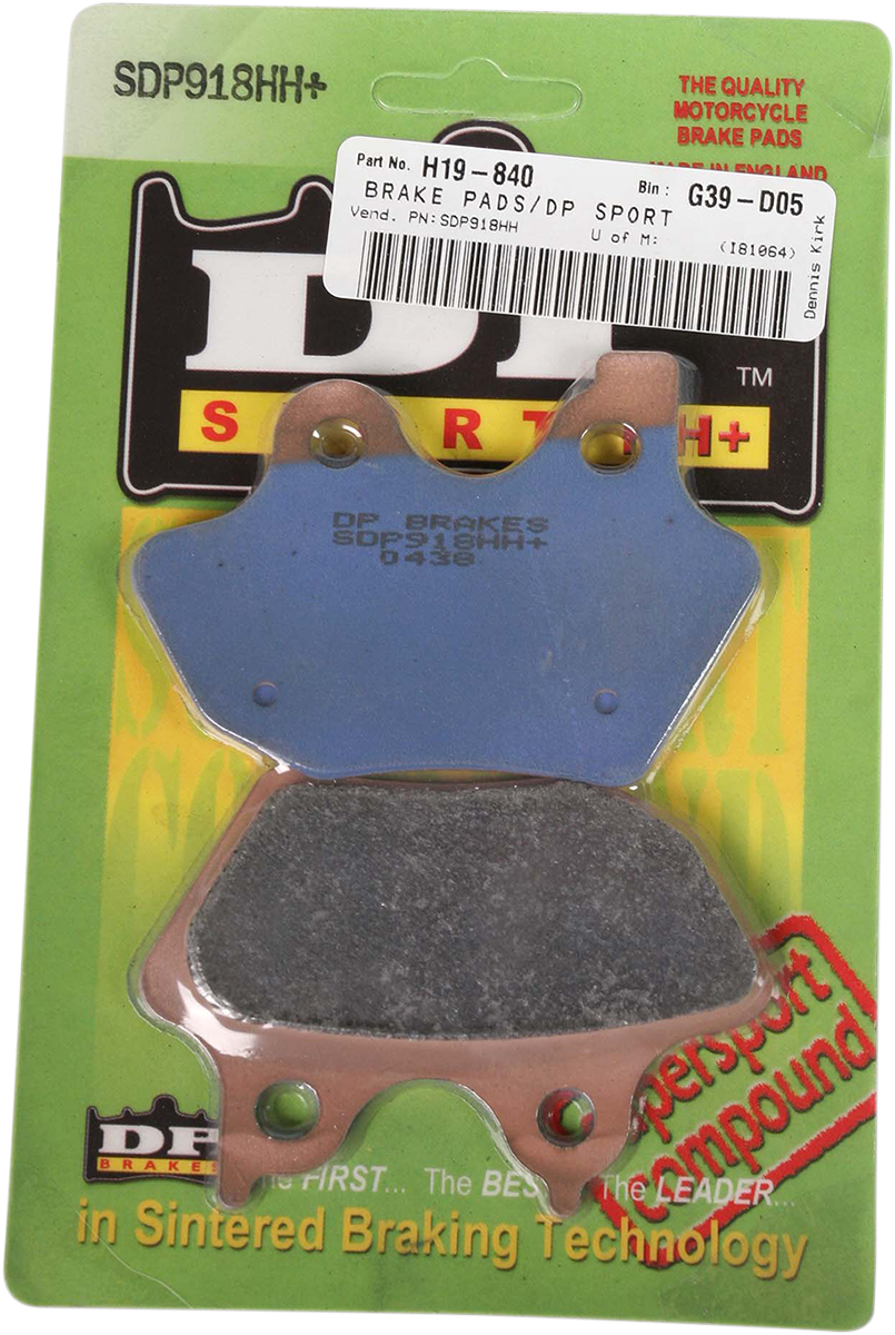 DP BRAKES Sintered Metal Brake Pads - Harley-Davidson - SDP918HH SDP918HH