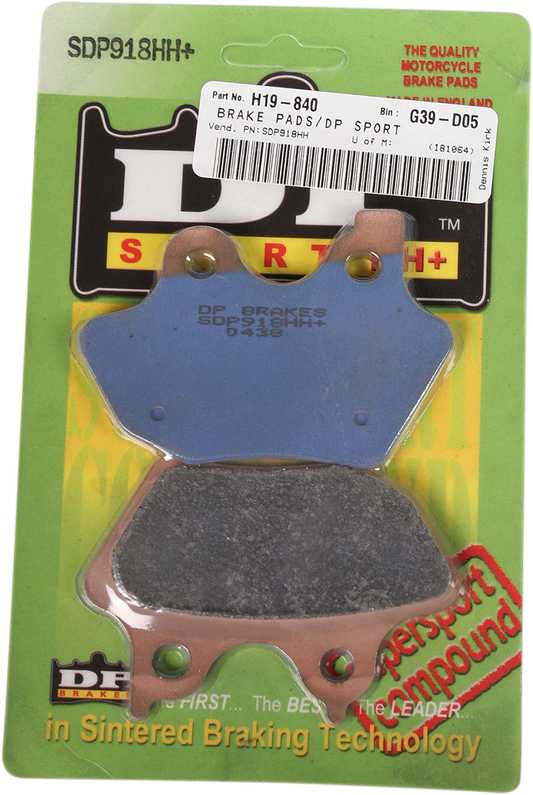 DP BRAKES Sintered Metal Brake Pads - Harley-Davidson - SDP918HH SDP918HH