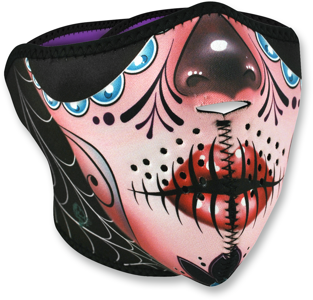 ZAN HEADGEAR Half Mask - Sugar Skull WNFM082H