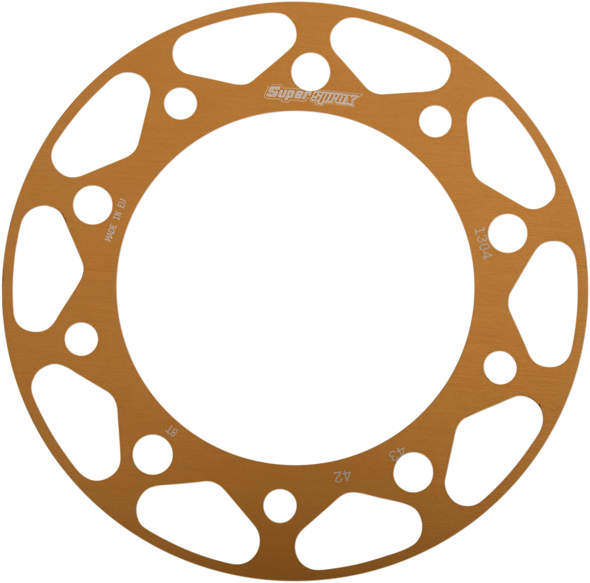 SUPERSPROX Edge Rear Sprocket Insert - Gold RACD1304-42-GLD