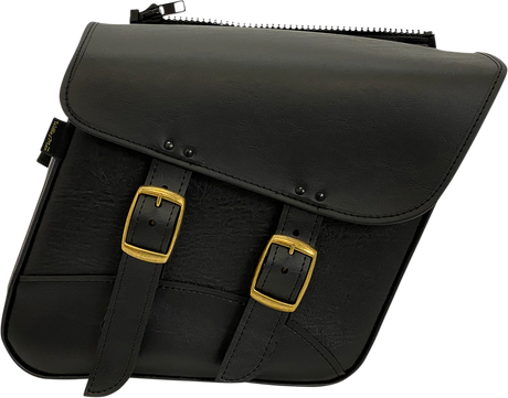 WILLIE & MAX LUGGAGE Brass Monkey Saddlebags - Slant - Brass - Small 59588-08
