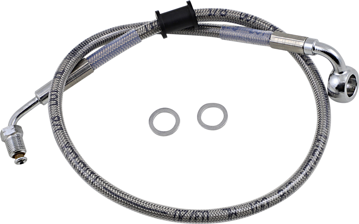 DRAG SPECIALTIES Brake Line - Front (Upper) - Stainless Steel 618675