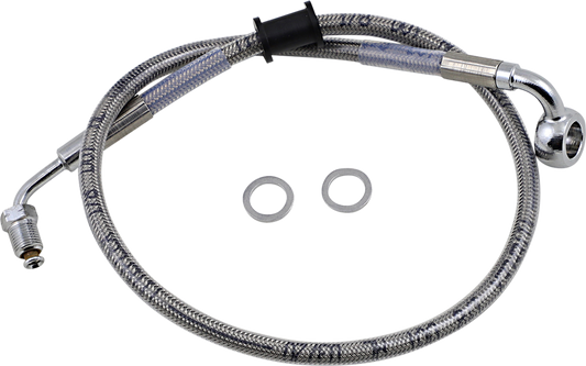 DRAG SPECIALTIES Brake Line - Front (Upper) - Stainless Steel 618675