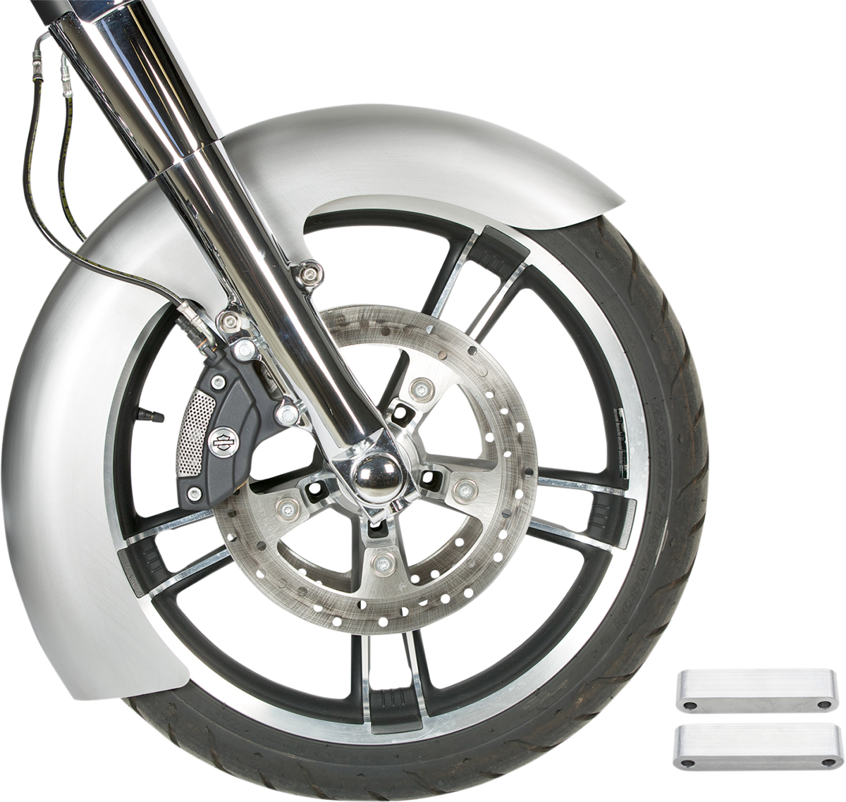 RUSS WERNIMONT DESIGNS Custom Dresser Front Fender for 21" Wheel - Steel - LS-2 Style - 5.5" W x 43" L RWD-50133