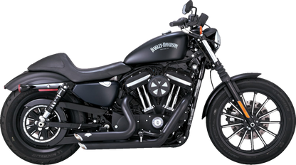 VANCE & HINES Shortshots Staggered Exhaust System - Black Iron 883 /1200 47329