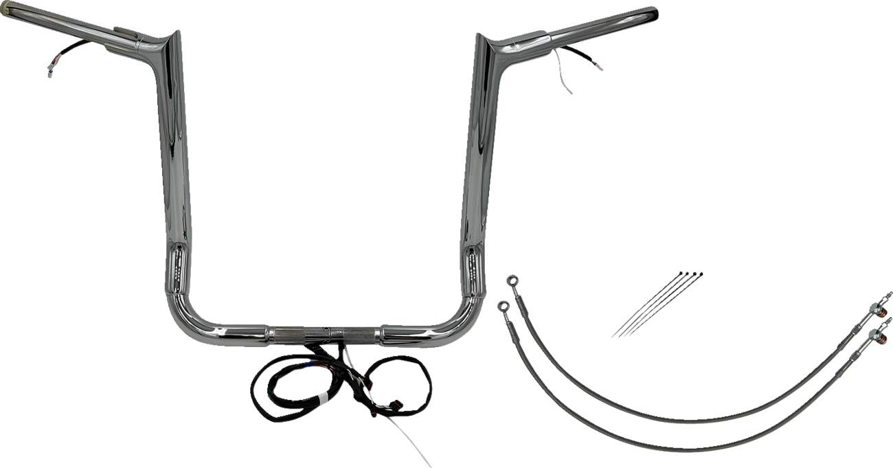 FAT BAGGERS INC. Handlebar Kit - Pointed Top - 16" - Chrome 801216