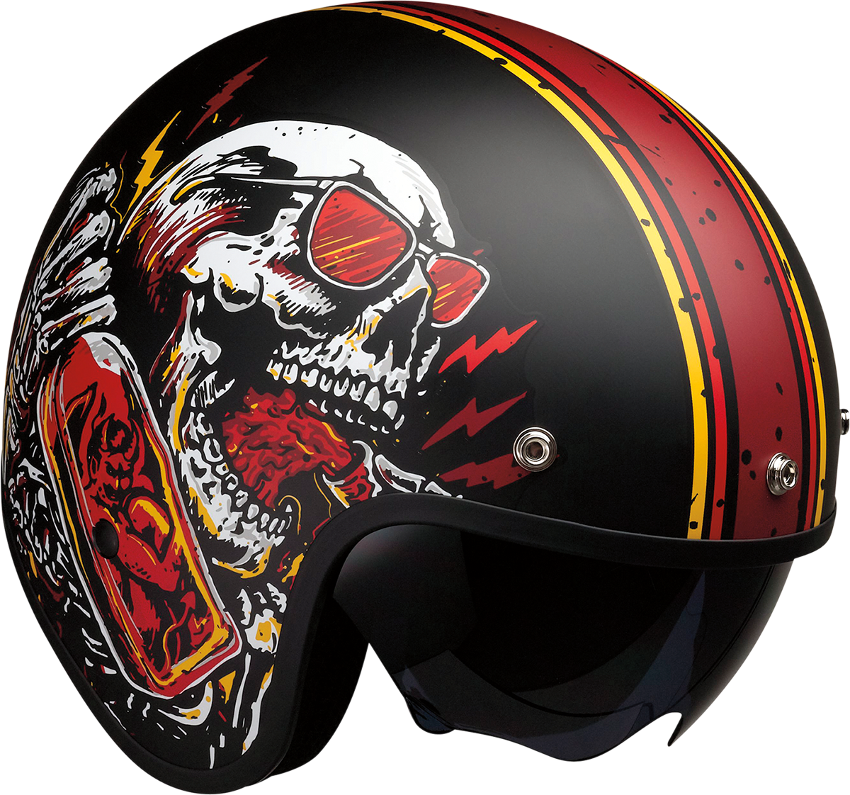 Z1R Saturn Helmet - Devil Made Me - Black/Red - XS 0104-2816