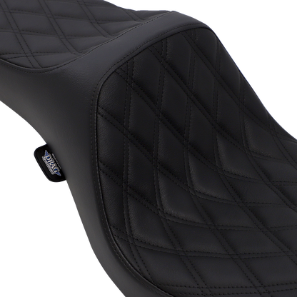 DRAG SPECIALTIES Predator III Seat - Double Diamond - Black Stitching 0803-0602