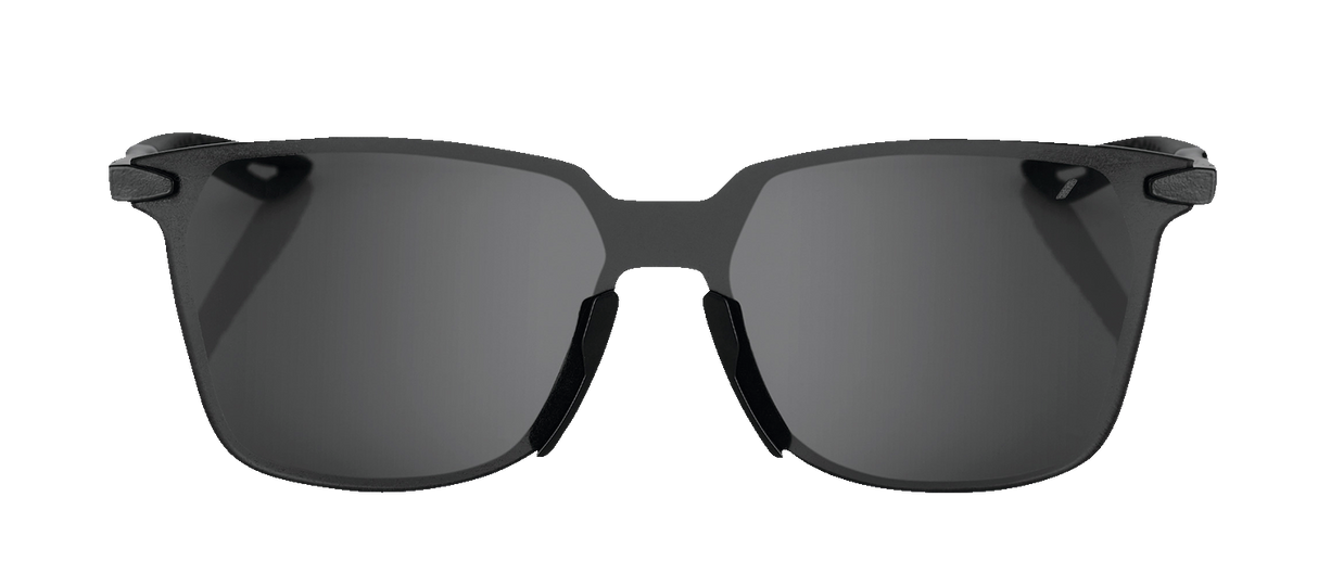 100% Legere Sunglasses - Square - Polished Black - Smoke 60020-00000