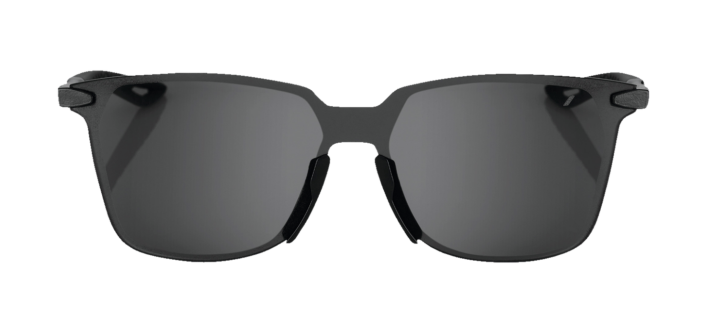 100% Legere Sunglasses - Square - Polished Black - Smoke 60020-00000