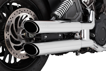 VANCE & HINES 3" Twin Slash Slip-On Mufflers - Chrome Indian Scout  2015-2022 18323 1801-1528