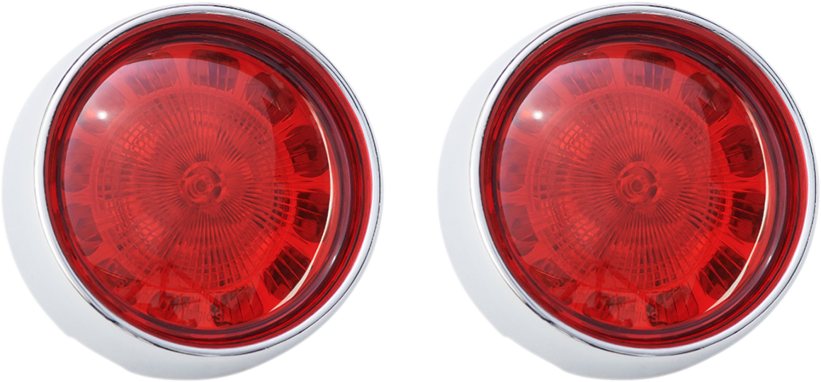 CUSTOM DYNAMICS Bullet Turn Signal - 1156 - Chrome - Red Lens PB-BB-R-1156CR